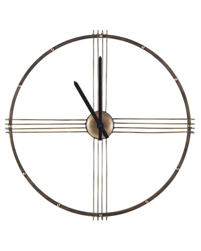 Wall Clock ASCONA 64 cm Metal Gold