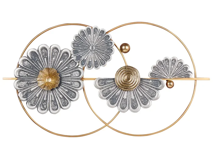 Wall Decor Flower PROMETHIUM Metal 51 cm Gold