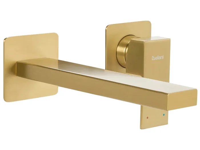 Wall Mounted Basin Mixer Tap ANTOFAGASTA Brass Gold