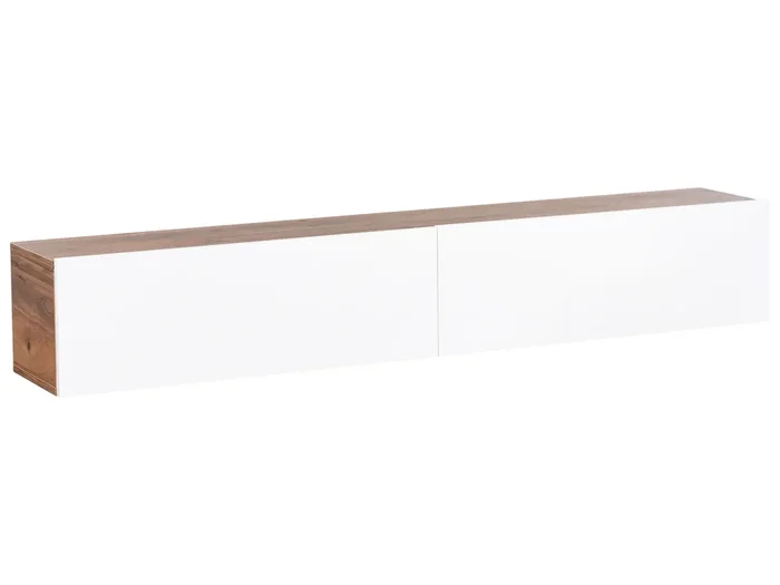 Wall Mounted TV Stand GLADSTONE Brown/ White