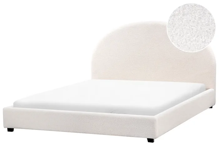 Waterbed Boucle VAUCLUSE 160 x 200 cm (EU King Size) Off-White