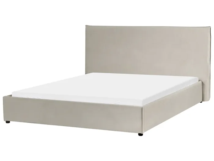 Waterbed Velvet LAVAUR 160 x 200 cm (EU King Size) Taupe