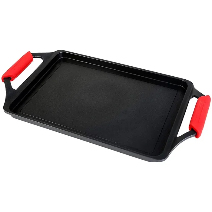 Wecook Ecostone Bandeja Asadora Inducción 37 X 25cm, Antiadherente sin PFOA, Aluminio Fundido, Vitrocerámica, , Negro