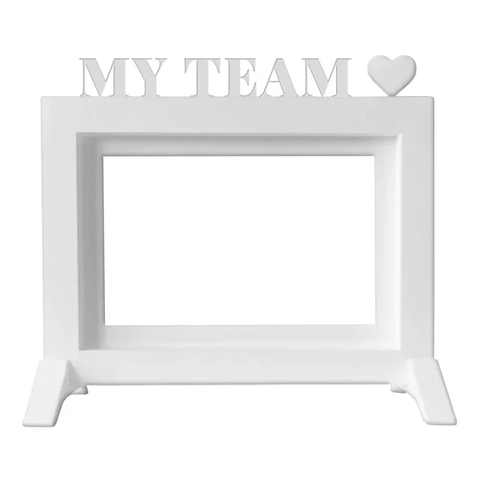Well Home – Marco de Fotos de Mesa o Pared / Modelo ‘‘MY TEAM‘‘ / Tamaño del marco 20,5×13,5×1,5 para Fotos de 10×15 / Color Blanco