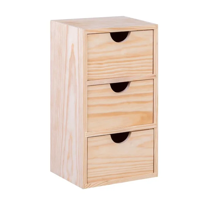 WELL HOME – Miniblock 3 cajones en madera de pino