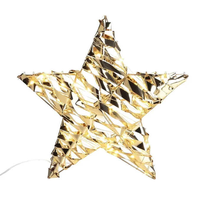 Well Home Decoración colgante con forma de estrella con 40 Luces micro LED 30x8x30cm