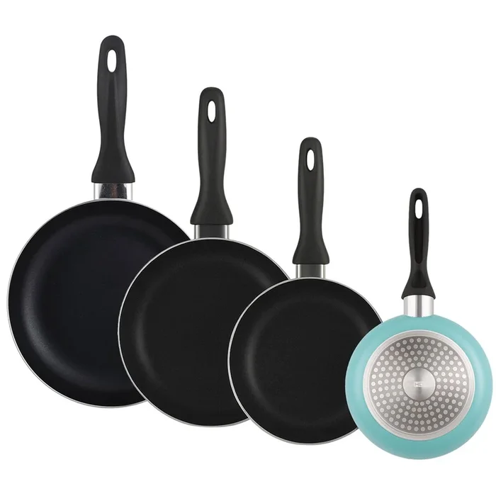 Well Home Set de 4 Sartenes Ø16Ø20Ø24Ø28cm de Aluminio en Azul celeste
