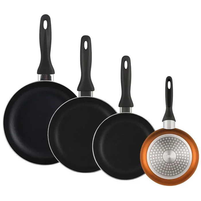 Well Home Set de 4 Sartenes Ø16Ø20Ø24Ø28cm de Aluminio en Bronce metalizado
