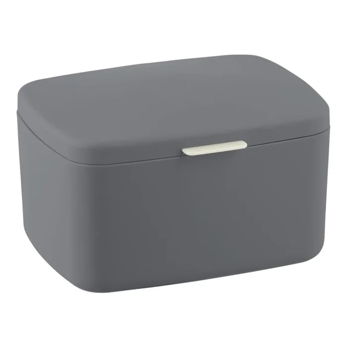 WENKO 23981100 – Caja BARCELONA 19,5×16 cm antracita/cromado brillante