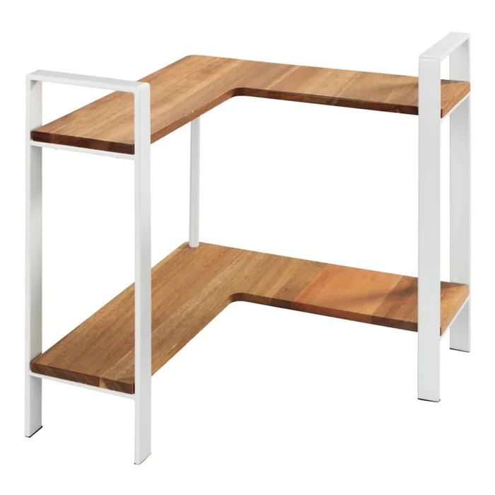 WENKO 53025100 – Estante LOUISA 30×33 cm blanco/marrón