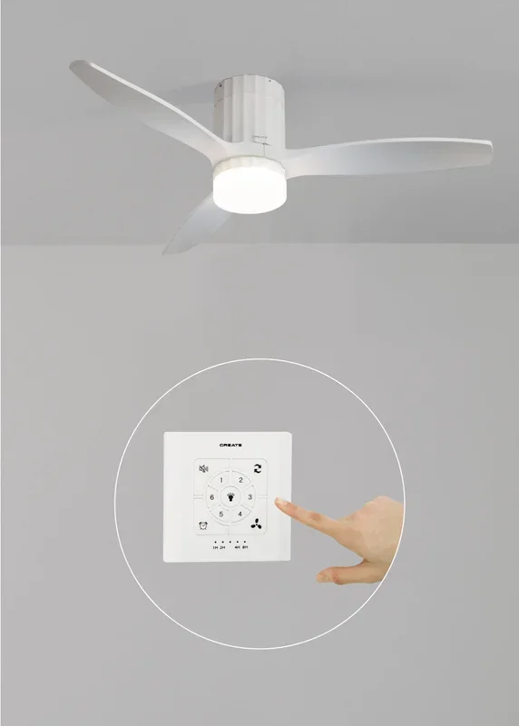 WIND CALM LINE – Ventilador de techo 40W silencioso Ø132 cm 100% madera