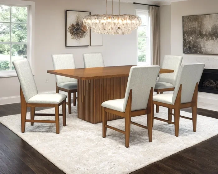 Windsor Brown 7-Piece Dining Room Set