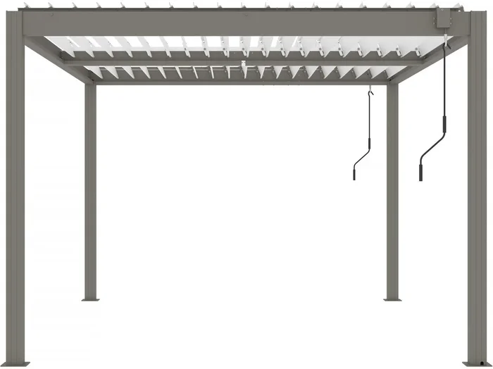 Windsor» pérgola bioclimática de aluminio con led 3 x 4 – Taupe