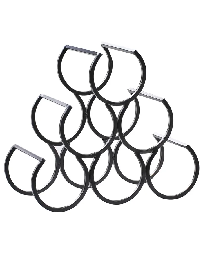 Wine Rack LURGAN Metal Black