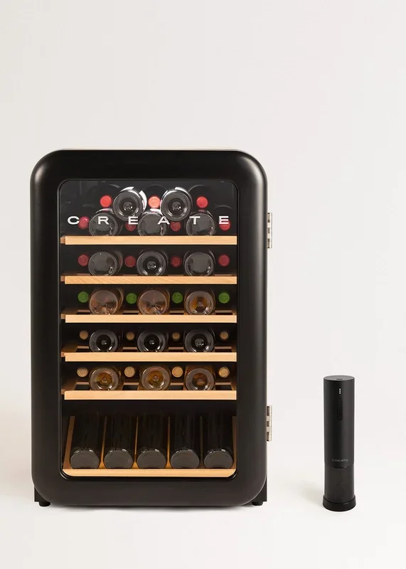 WINECOOLER RETRO – Vinoteca eléctrica de estilo retro para 12, 45 o 76 botellas