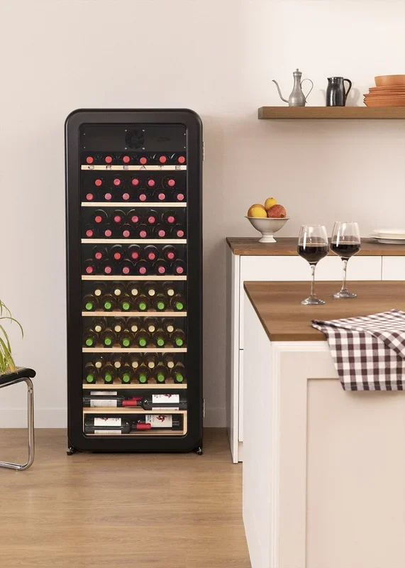 WINECOOLER RETRO – Vinoteca eléctrica de estilo retro para 12, 45 o 76 botellas