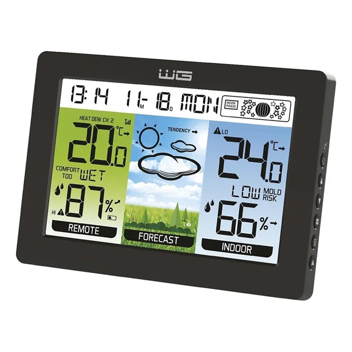 Winner Group – Estación meteorológica con pantalla LCD y alarma, 5x AAA