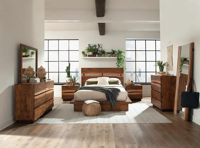 Winslow Smokey Walnut/Coffee Bean Storage Queen Bed