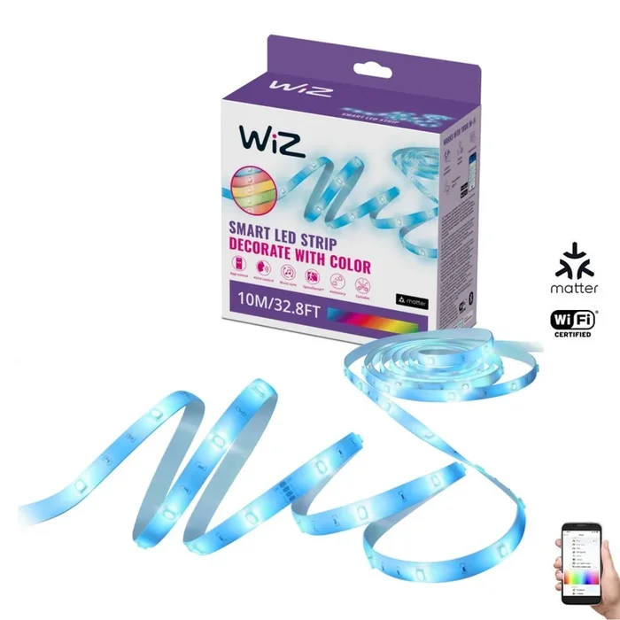 WiZ – Tira LED RGBW regulable 10m LED/12W/230V 2700-6500K Wi-Fi