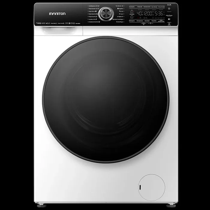 WM-R10D Lavadora 10kg, 1400 Rpm, Inverter-30% A+++/b,autodosificador, Xl Door 360mm, Selección De Temperatura 20/30/40/60/95, 16 Programas, 84,5×56,5×61 Cm ,funcion Vapor , Add Clothing , Funcion Antibacterias- Infiniton