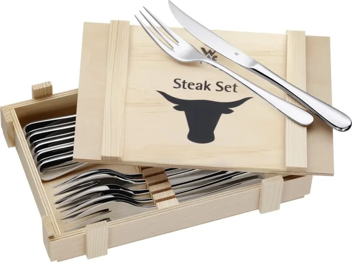 WMF – Juego de cubiertos para carne en caja de madera 12ks