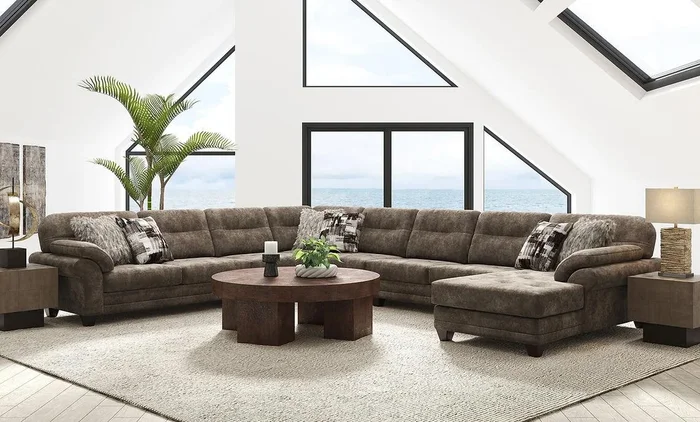 Wonderland Cola Brown 6-Piece RAF Sectional
