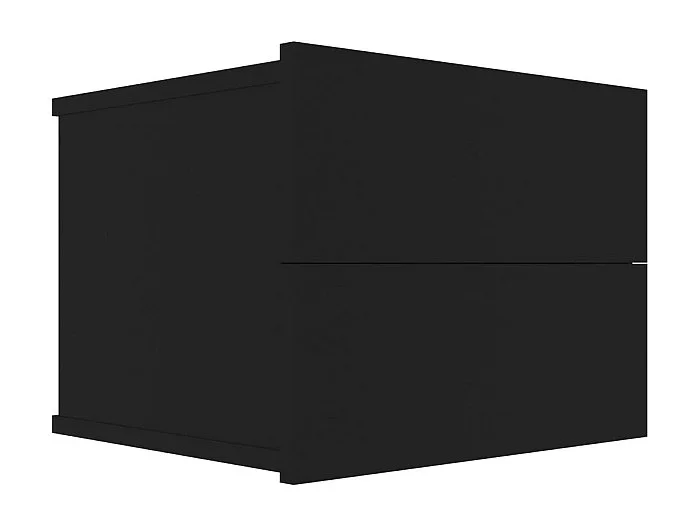 Ylöjärvi Mesita de noche madera contrachapada negro 40x30x30 cm