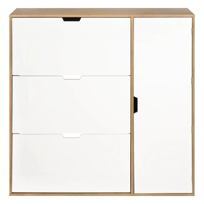 Zapatero MONTBLANC 112x105x23,5cm color roble y blanco
