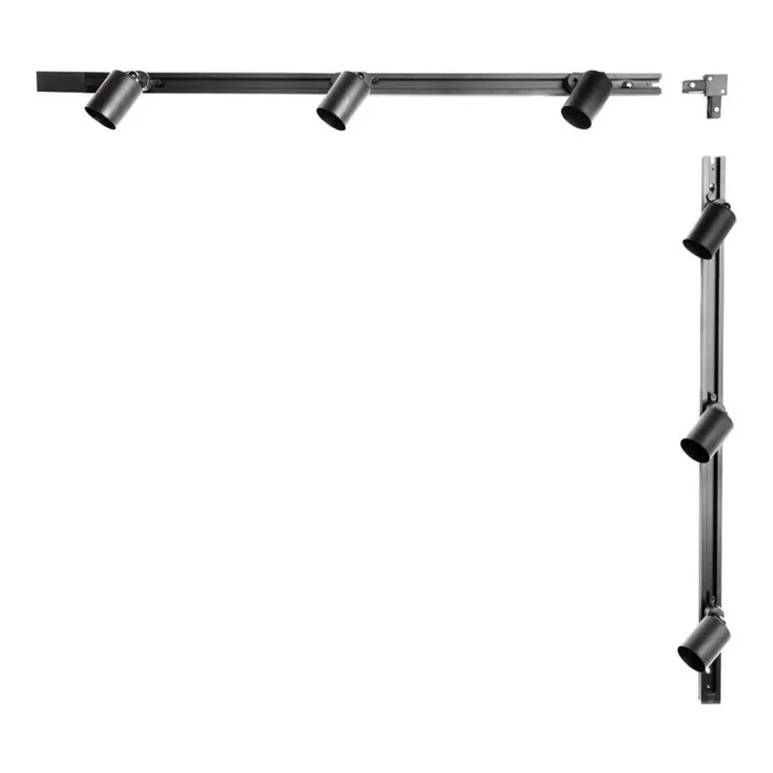 Zuma Line – Foco para sistema de rieles 6xGU10/10W/230V negro + accesorios para rieles