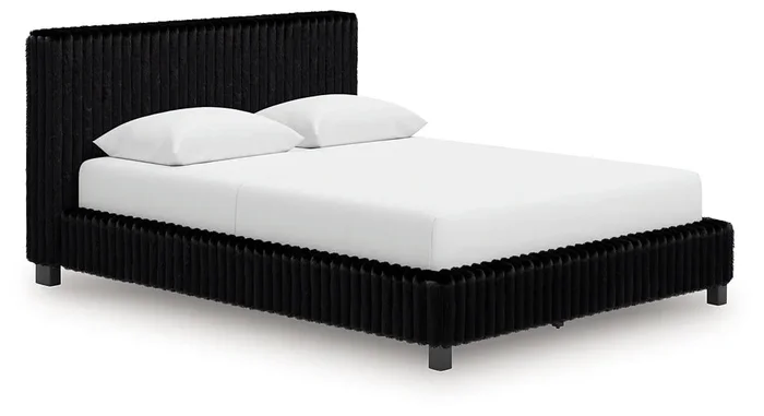 Zuraleus Black Queen Upholstered Bed